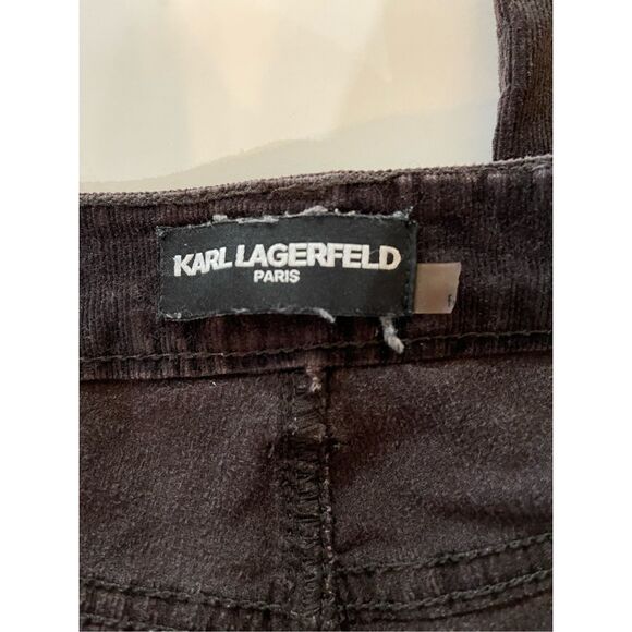 Karl Lagerfeld Pants‎ Womens 10 Brown Velvet A48 - Picture 3 of 7